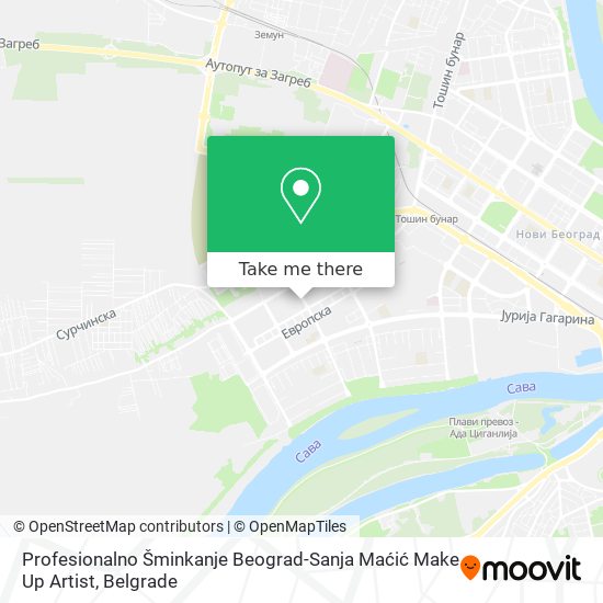 Profesionalno Šminkanje Beograd-Sanja Maćić Make Up Artist map