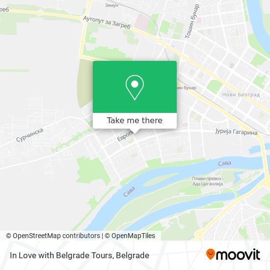 In Love with Belgrade Tours map