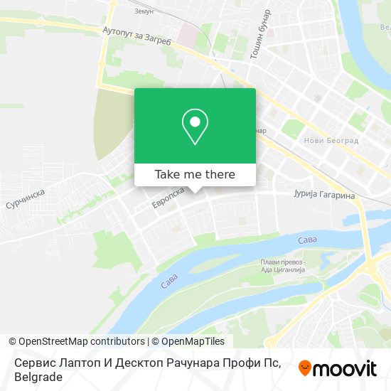 Сервис Лаптоп И Десктоп Рачунара Профи Пс map