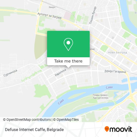 Defuse Internet Caffe map