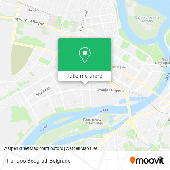 Tier Doo Beograd map