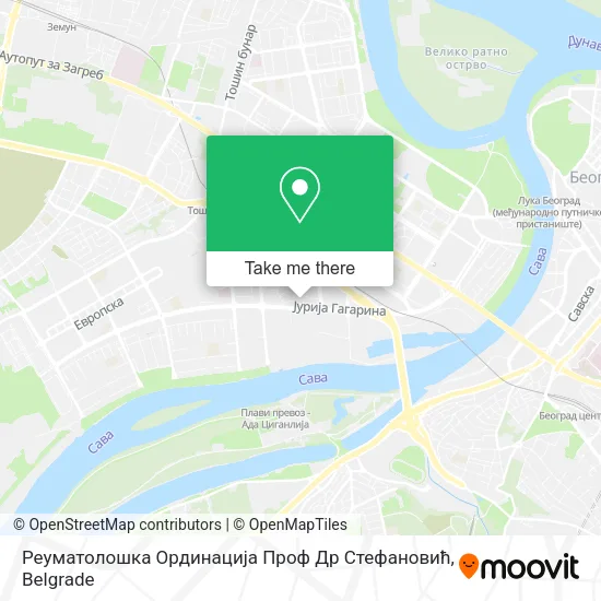 Реуматолошка Ординација Проф Др Стефановић map