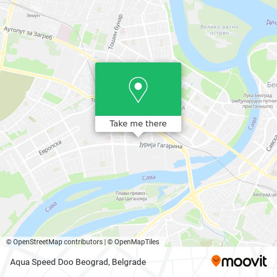 Aqua Speed Doo Beograd map