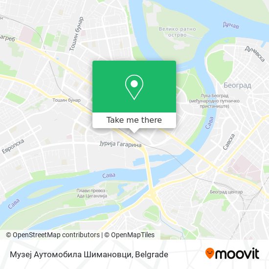 Музеј Аутомобила Шимановци map