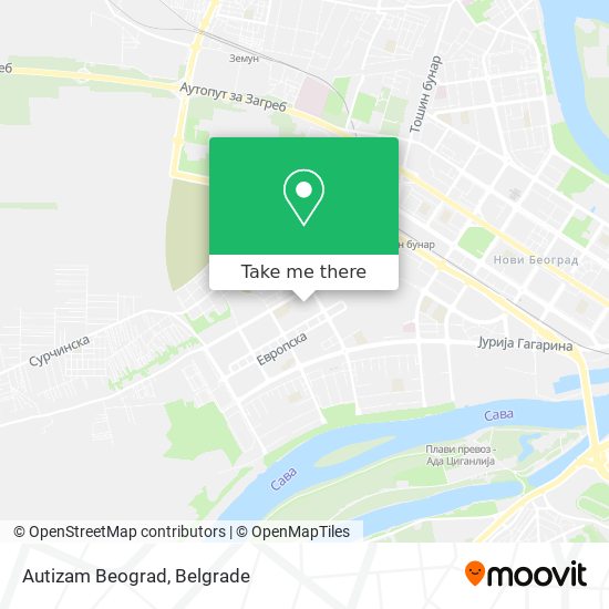 Autizam Beograd map