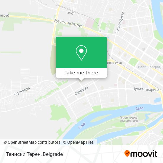 Тениски Терен map