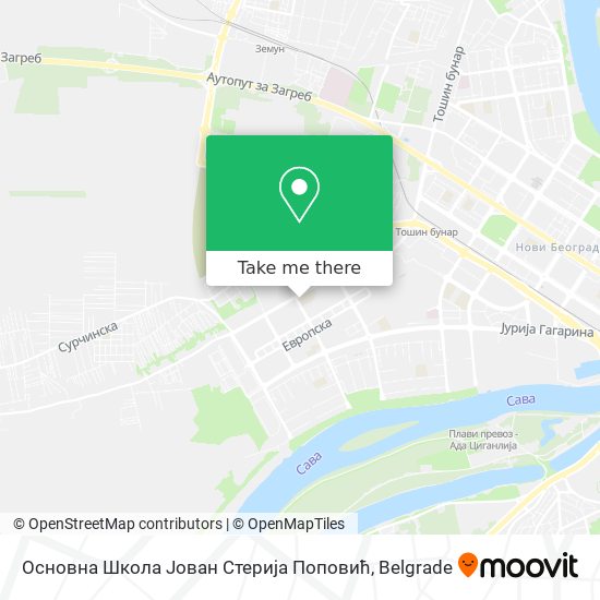 Основна Школа Јован Стерија Поповић map