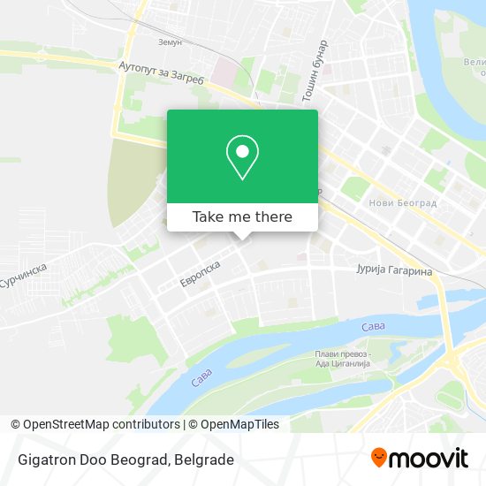 Gigatron Doo Beograd map