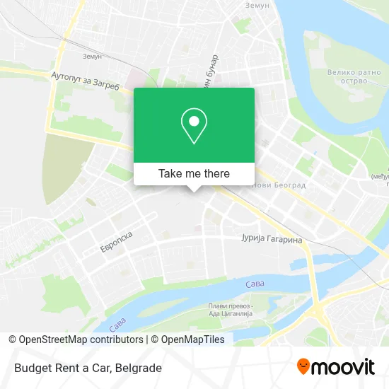 Budget Rent a Car map