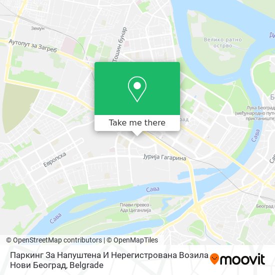 Паркинг За Напуштена И Нерегистрована Возила Нови Београд map