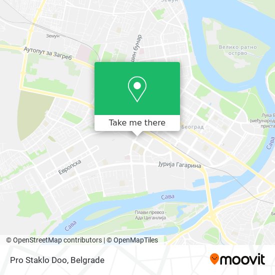 Pro Staklo Doo map
