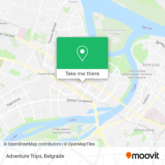 Adventure Trips map