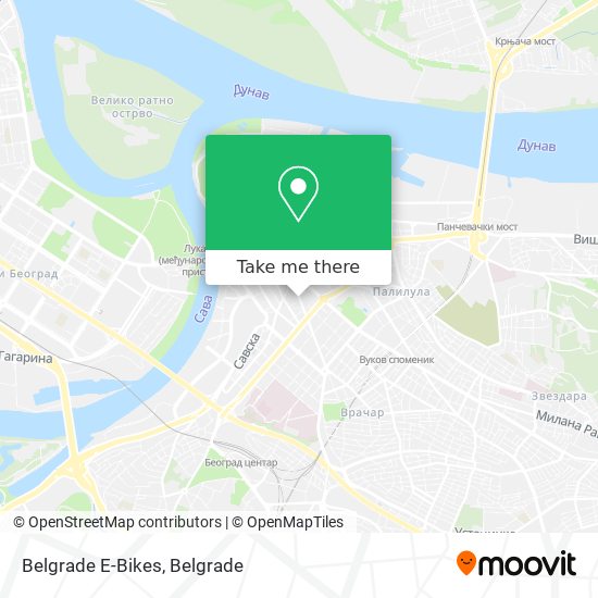 Belgrade E-Bikes map