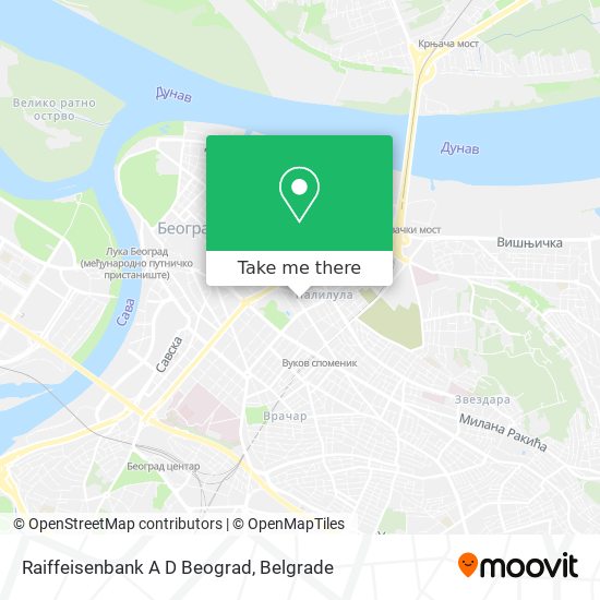 Raiffeisenbank A D Beograd map