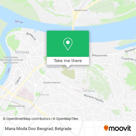 Mana Moda Doo Beograd map