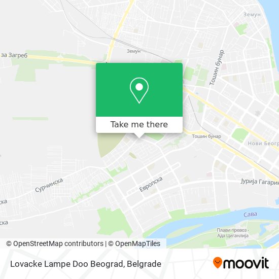 Lovacke Lampe Doo Beograd map