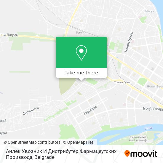 Анлек Увозник И Дистрибутер Фармацеутских Производа map