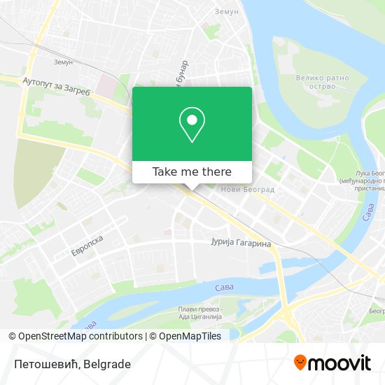Петошевић map