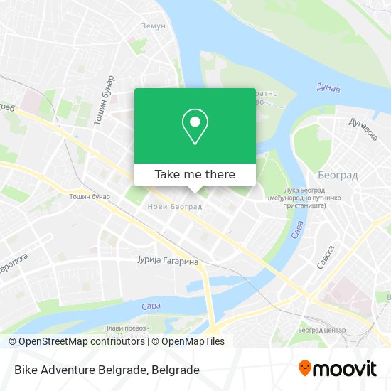 Bike Adventure Belgrade map