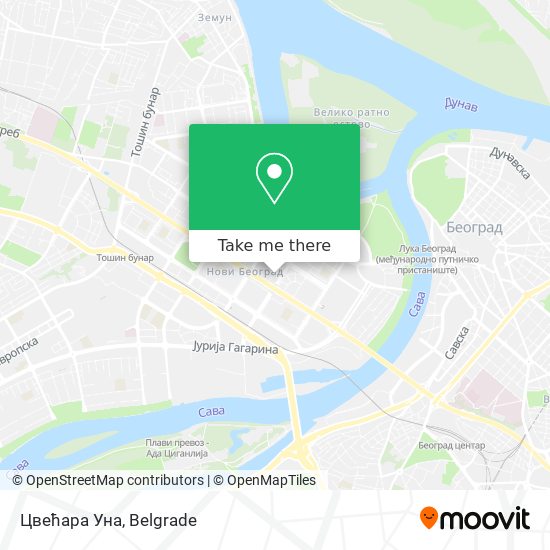 Цвећара Уна map