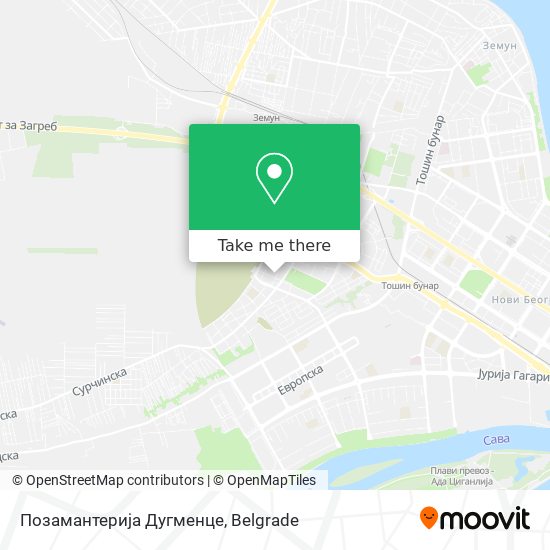 Позамантерија Дугменце map