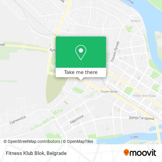 Fitness Klub Blok map