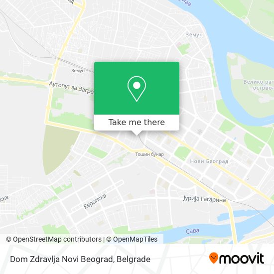 Dom Zdravlja Novi Beograd map