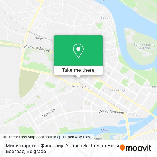 Министарство Финансија Управа За Трезор Нови Београд map