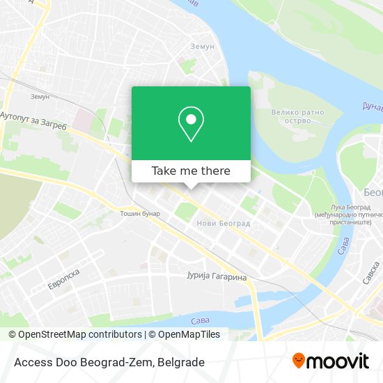 Access Doo Beograd-Zem map