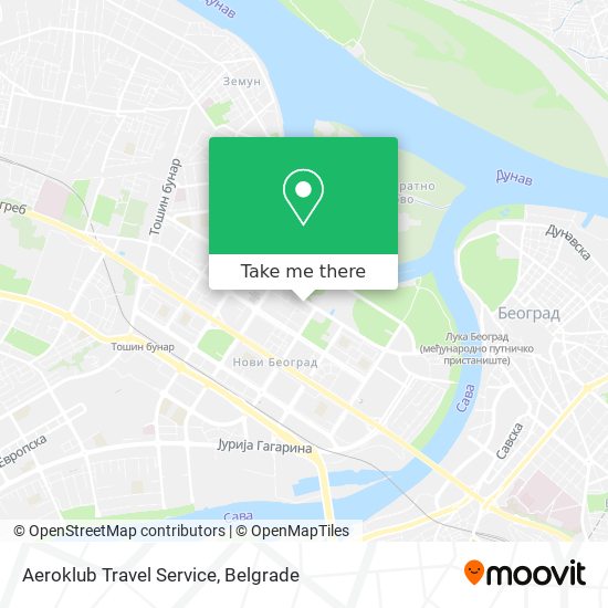 Aeroklub Travel Service map