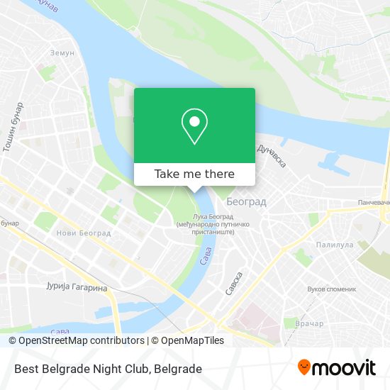 Best Belgrade Night Club map