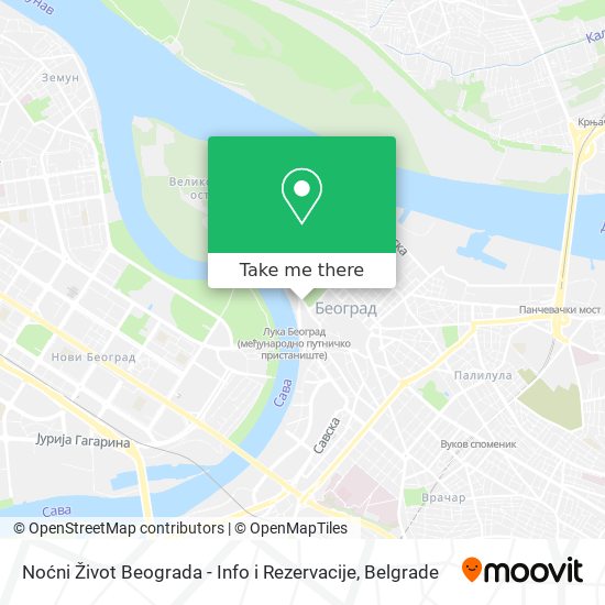 Noćni Život Beograda - Info i Rezervacije map