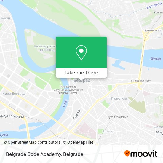 Belgrade Code Academy map