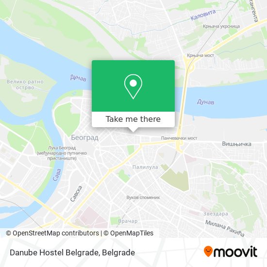 Danube Hostel Belgrade map