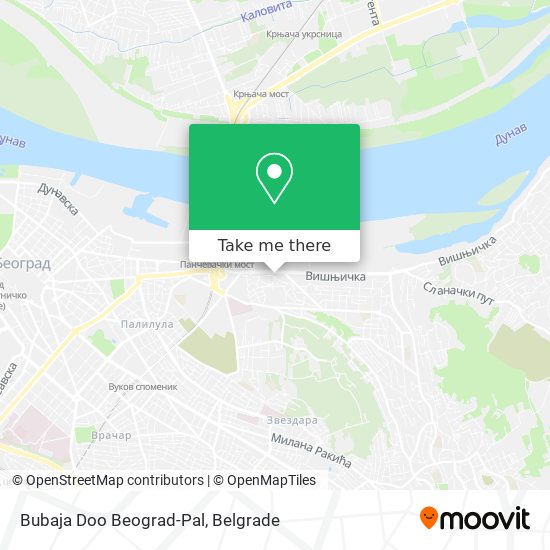 Bubaja Doo Beograd-Pal map