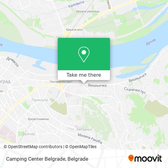 Camping Center Belgrade map