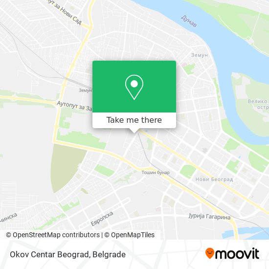 Okov Centar Beograd map