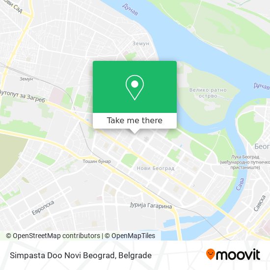 Simpasta Doo Novi Beograd map