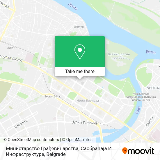 Министарство Грађевинарства, Саобраћаја И Инфраструктуре map
