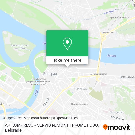 AK KOMPRESOR SERVIS REMONT I PROMET DOO map