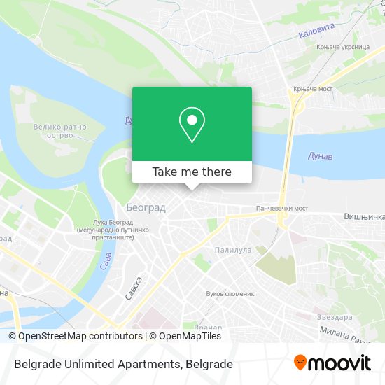 Belgrade Unlimited Apartments map
