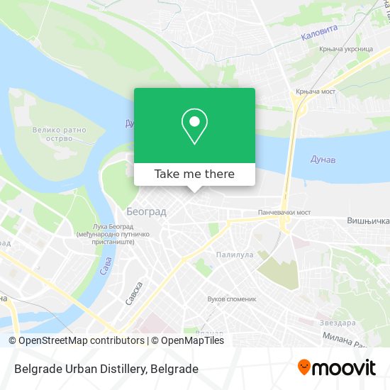 Belgrade Urban Distillery map