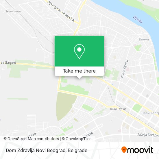 Dom Zdravlja Novi Beograd map