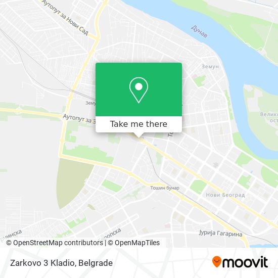 Zarkovo 3 Kladio map