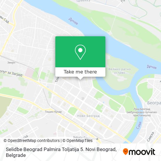 Selidbe Beograd Palmira Toljatija 5. Novi Beograd map