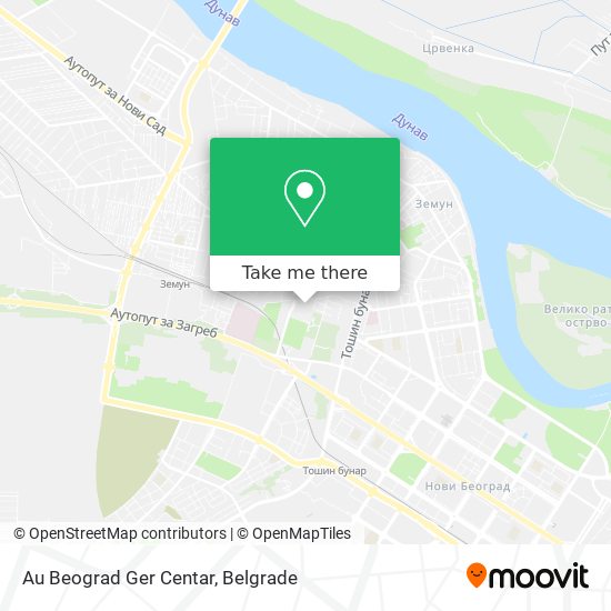 Au Beograd Ger Centar map