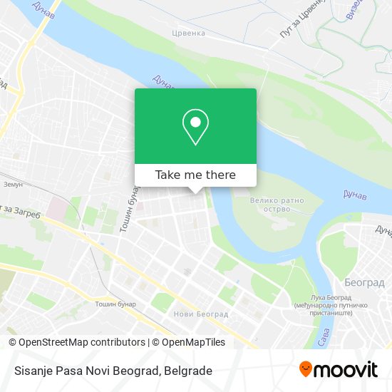 Sisanje Pasa Novi Beograd map