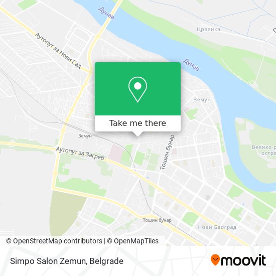 Simpo Salon Zemun map