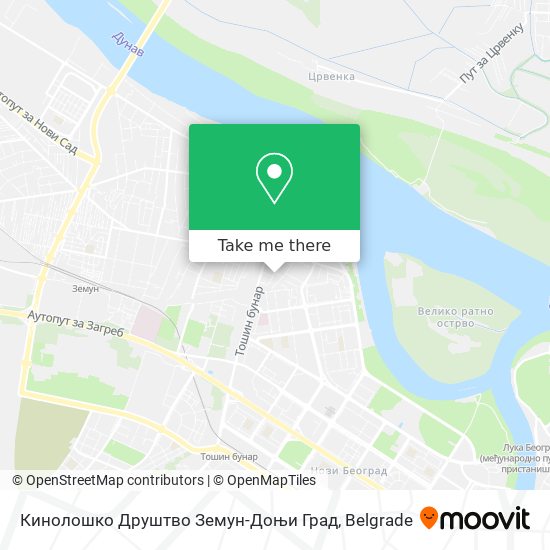 Кинолошко Друштво Земун-Доњи Град map