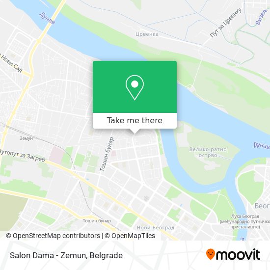 Salon Dama - Zemun map